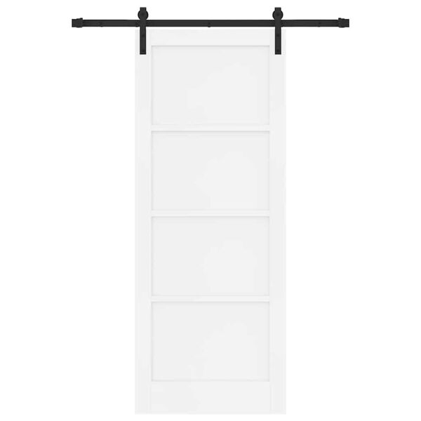 vidaXL Porta Deslizante Branco 83 x 211 cm Madeira de Pinheiro S&oacute;lida