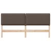 vidaXL Cabeceira estofada com cabeceira Cinza Natural e Claro 200 cm