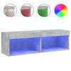 vidaXL M&oacute;vel de TV com luzes LED 100x30x30 cm cinzento cimento