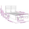vidaXL Estrutura da Cama com gaveta com cabeceira Madeira processada