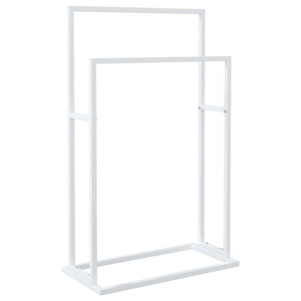 vidaXL Toalheiro de p&eacute; 48x24x78,5 cm ferro branco