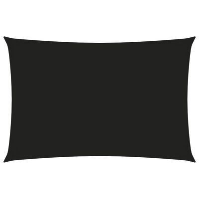 vidaXL Para-sol estilo vela tecido oxford retangular 2x4 m preto