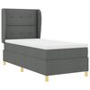 vidaXL Cama Box Springs com Colch&atilde;o Cinza Escuro 90x190 cm 80 x 200 cm