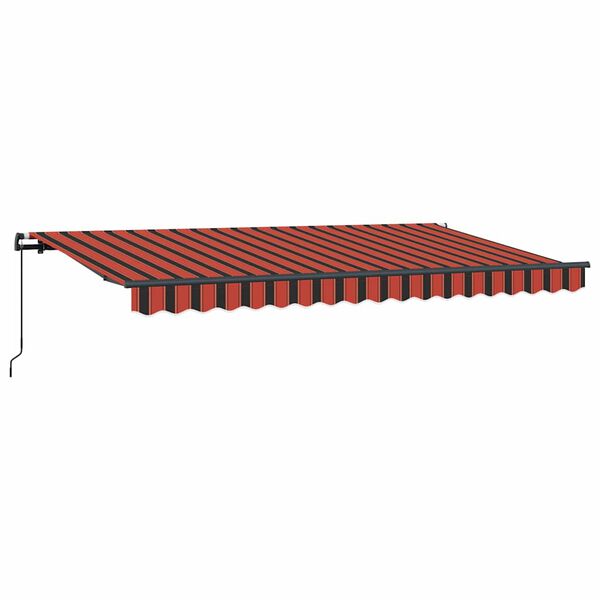 vidaXL Toldo Retr&aacute;til Manual Laranja 400 x 200 cm tecido