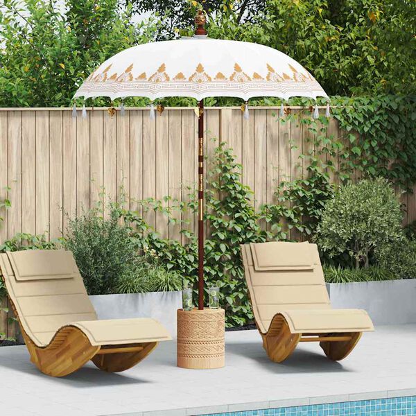 vidaXL Parasol Balin&ecirc;s Creme 185 x 185 x 260 cm