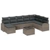 vidaXL Conjunto de Sof&aacute; de Jardim 9 unid. Cinzeto
