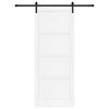 vidaXL Porta Deslizante Branco e Preto 93 x 232 cm