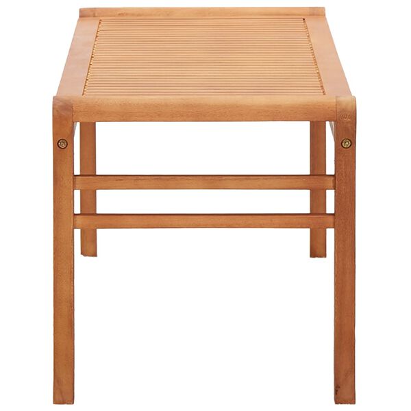 vidaXL Banco de jardim 2 lugares 120 cm madeira de eucalipto maci&ccedil;a