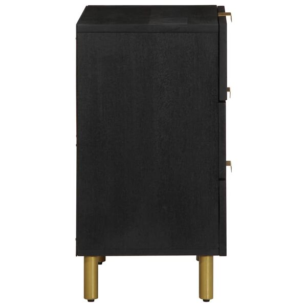 vidaXL Mesa de cabeceira 50x33x62 cm derivados de madeira preto