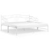 vidaXL Estrutura sof&aacute;-cama de puxar 90x200 cm metal branco
