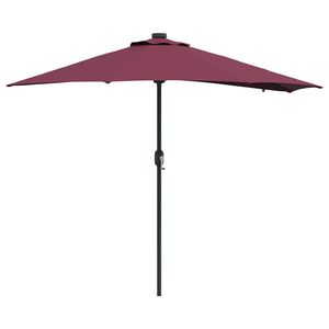 vidaXL Guarda-sol de Jardim Vermelho Bordeaux 294 x 150 x 223 cm
