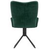 vidaXL Cadeiras de jantar giratorias 2 pcs veludo verde-escuro