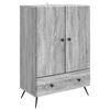 vidaXL Buffet Sonoma Cinzento 66 x 34,5 x 95 cm Derivados de Madeira