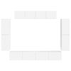 vidaXL Gabinete para TV 8 pcs Branco Brilhante