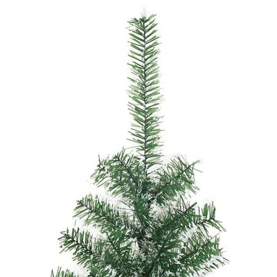 vidaXL Árvore de Natal artificial c/ flocos de neve 210 cm verde