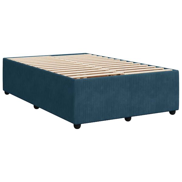 vidaXL Estrutura de cama 120x200 cm veludo azul