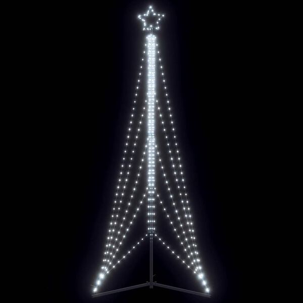 vidaXL LED Árvore de Natal 525 LEDs Branco Frio 302 cm