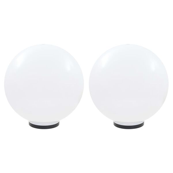 vidaXL Candeeiros esf&eacute;ricos LED 2 pcs 50 cm PMMA