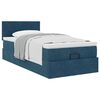 vidaXL Estrutura cama otomana colch&atilde;o 80x200 cm veludo azul escuro