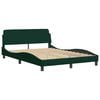 vidaXL Estrutura de cama Dover 140x190 cm veludo verde-escuro