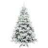 vidaXL &Aacute;rvore de Natal Artificial com 300 LEDs Branco 210 cm PE e PVC