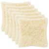 vidaXL Capa almofada 6 pcs HEERLEN Creme 50 x 50 cm Fleece PV
