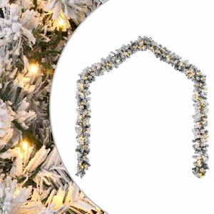 vidaXL Grinalda de Natal com luzes LED 20 m PVC verde