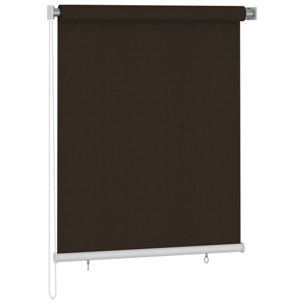 vidaXL Estore de rolo para exterior 120x140 cm castanho