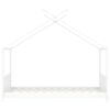 vidaXL Estrutura de cama para crianças 70x140 cm pinho maciço branco