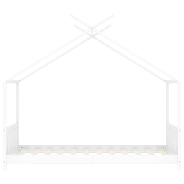 vidaXL Estrutura de cama para crianças 70x140 cm pinho maciço branco