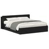 vidaXL Estrutura de Cama com Armazenamento Preto 200 x 200 cm