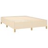vidaXL Cama com molas/colch&atilde;o 140x190 cm tecido cor creme