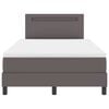 vidaXL Cama Box com colch&atilde;o Cinzeto 120 x 190 cm Couro sint&eacute;tico