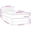 vidaXL Cama box spring c/ colch&atilde;o/LED 100x200cm tecido castanho-escuro