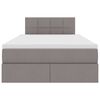 vidaXL Cama com arruma&ccedil;&atilde;o e colch&atilde;o Cinzento-acastanhado 120 x 190 cm