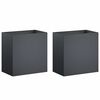 vidaXL Vaso de Jardim 2 unid. Antracite 50 x 30 x 50 cm