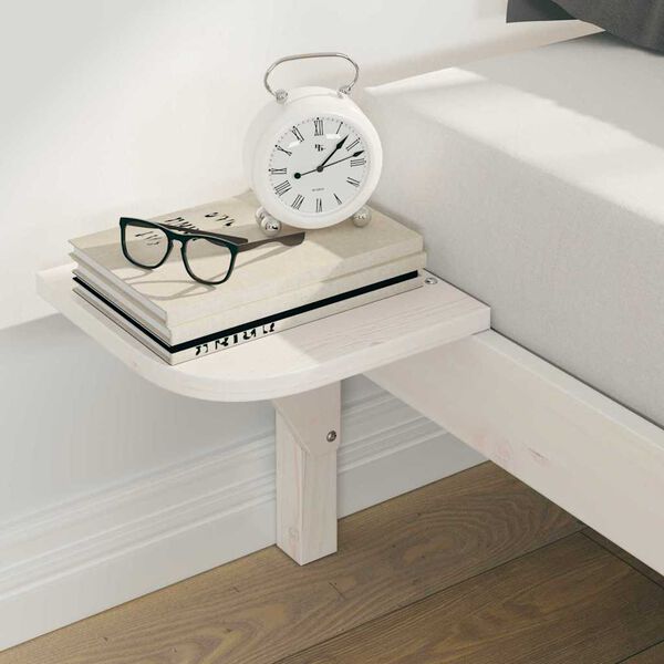 vidaXL Cama com Mesas Laterais Branco 180 x 220 cm