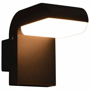 vidaXL Candeeiro de parede LED de exterior 9 W preto oval