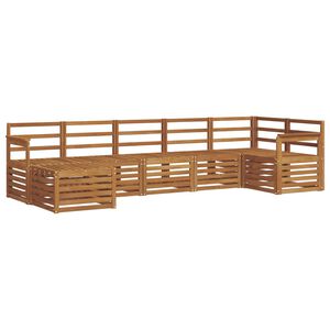 vidaXL Conjunto de Sof&aacute; Sectional 7 pcs Natural