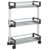 vidaXL Carrinho de arruma&ccedil;&atilde;o 59x20x75 cm alum&iacute;nio