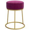 vidaXL Banqueta redonda veludo roxo