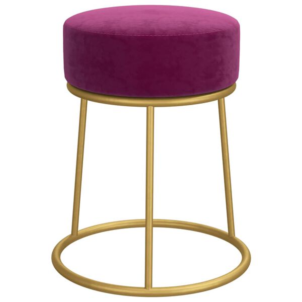 vidaXL Banqueta redonda veludo roxo