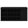 vidaXL Banco sapateira 102x32x50 cm derivados de madeira preto