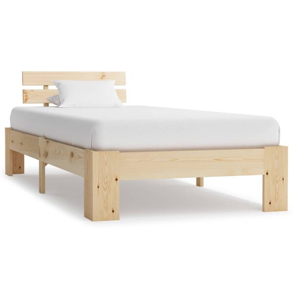 vidaXL Estrutura de cama 90x200 cm pinho maciço