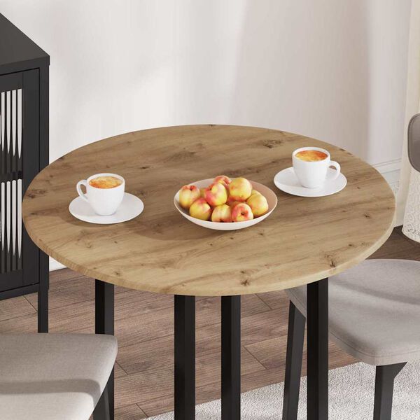 vidaXL Tampo de Mesa carvalho artisiano 80 x 80 x 1,5 cm