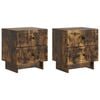 vidaXL Arm&aacute;rio de Cabeceira 2 pcs Carvalho Fumado 43 x 34,5 x 47,5 cm
