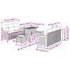 vidaXL Conjunto de Sof&aacute; de Jardim com almofada 11 pcs Preto vime PE