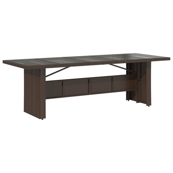 vidaXL 11 pcs conj. de bistr&ocirc; p/ jardim c/ almofad&otilde;es vime PE castanho