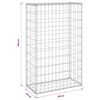 vidaXL Muro gabi&atilde;o com tampas a&ccedil;o galvanizado 60x30x100 cm