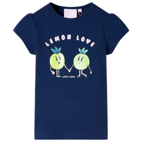 T-shirt infantil azul-escuro 116